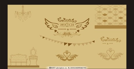 香槟与金的华章 舞台艺术造型下的主题婚礼布置