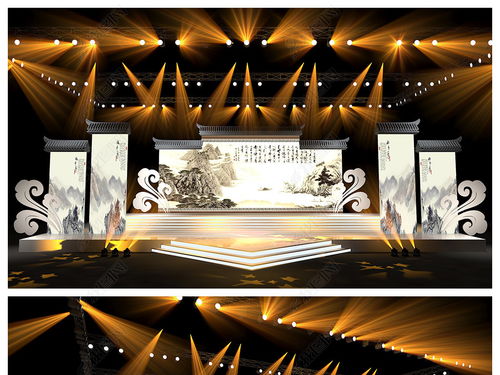 璀璨盛宴 年会答谢会3D舞台设计、模型与舞美效果图全解析